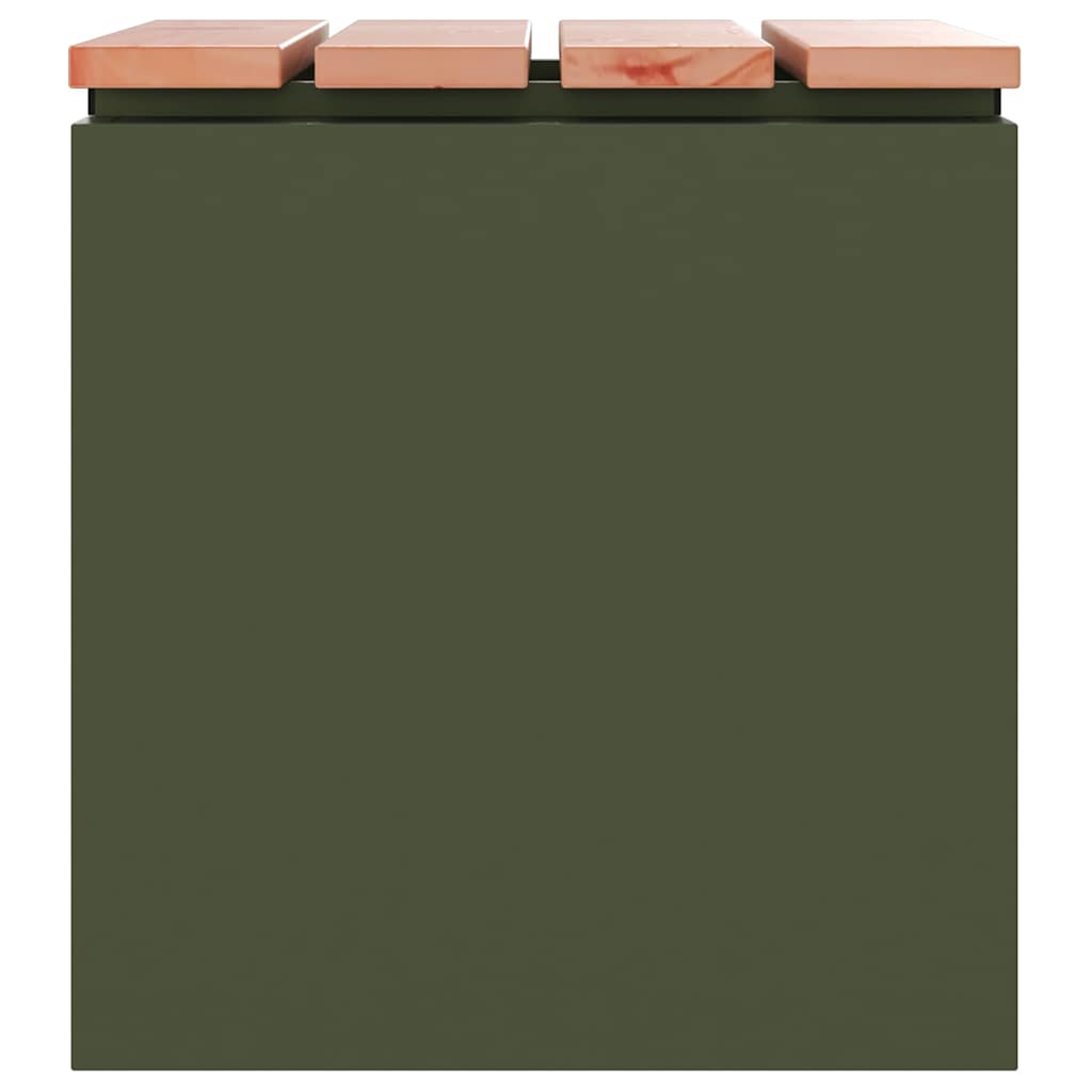 Panchina da giardino Oliver verde 40 x 40 x 43 cm Acciaio
