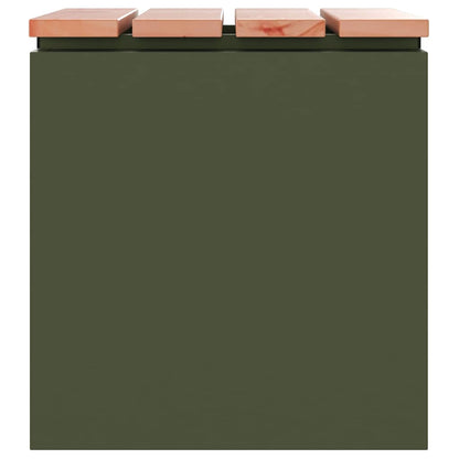 Panchina da giardino Oliver verde 40 x 40 x 43 cm Acciaio