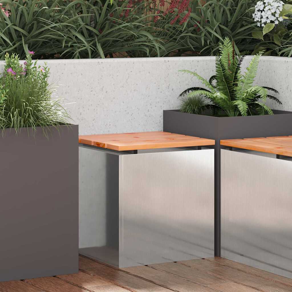 Panchina da giardino Argento 40 x 40 x 43 cm