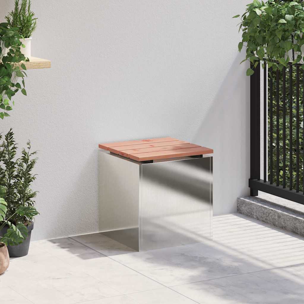 Panchina da giardino Argento 40 x 40 x 43 cm