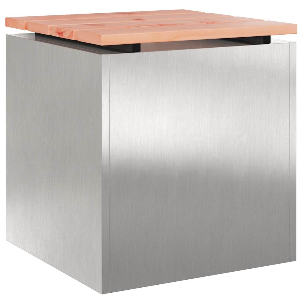 Panchina da giardino Argento 40 x 40 x 43 cm