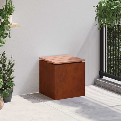 Panchina da giardino Ruggine 40 x 40 x 43 cm acciaio corten