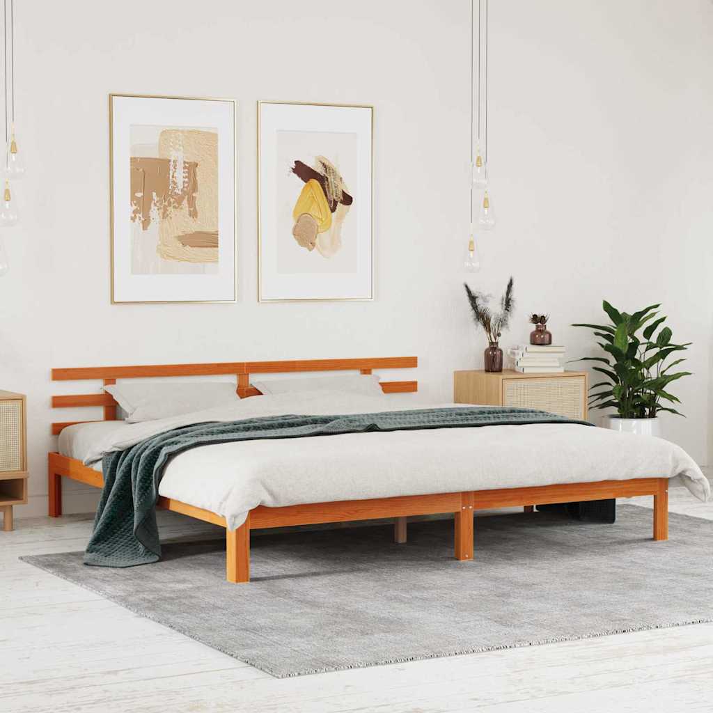 Struttura del letto Marrone cerato 203.5 x 205.5 x 69.5 cm