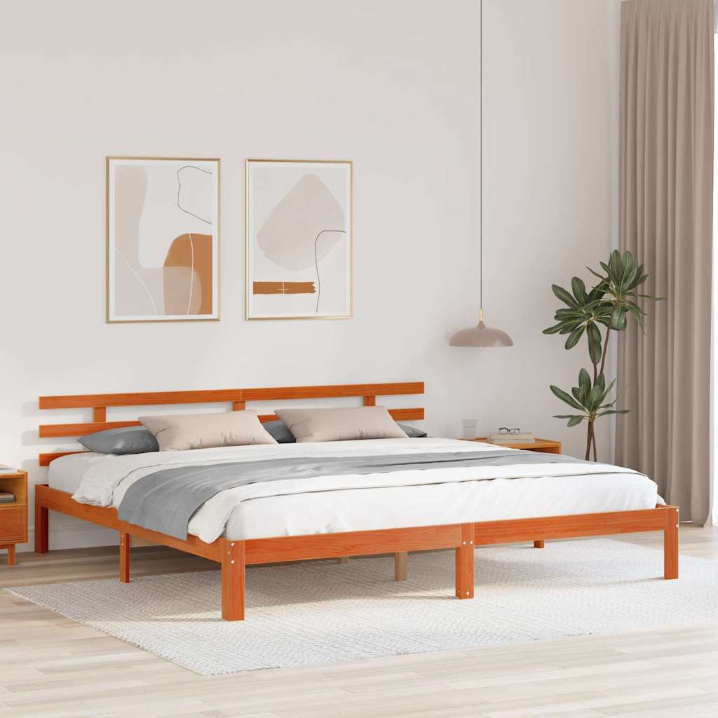 Struttura del letto Marrone cerato 203.5 x 205.5 x 69.5 cm