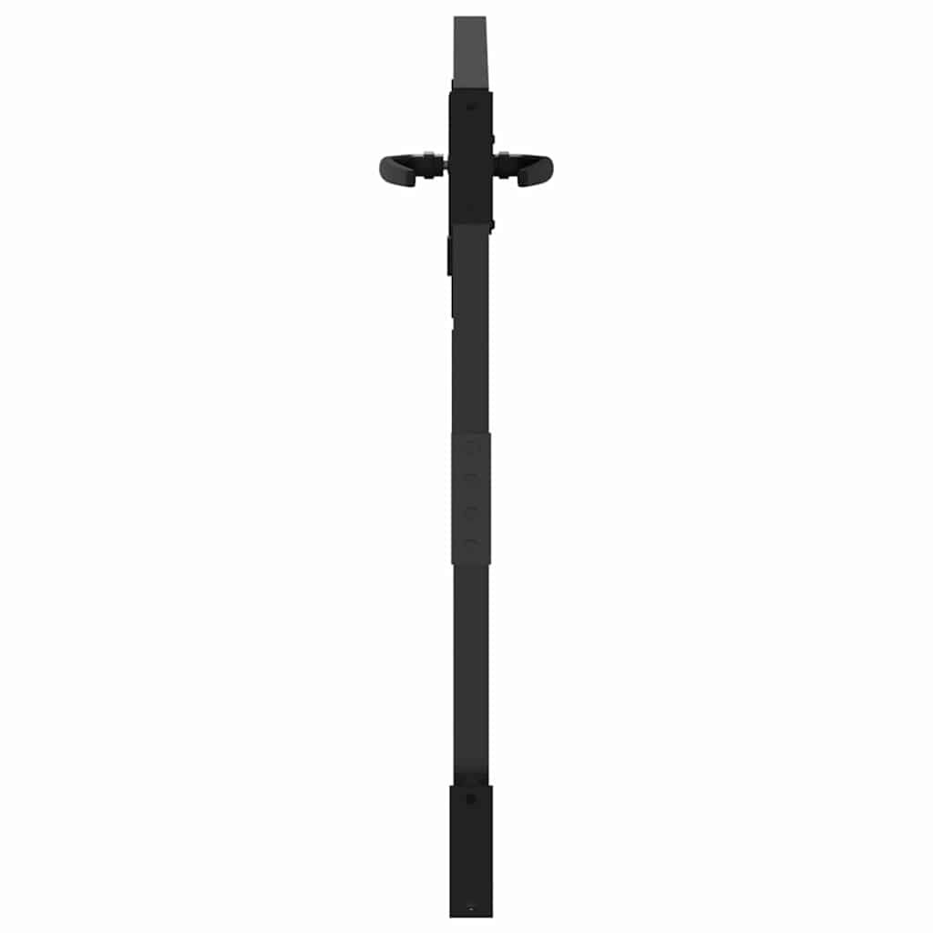 Cancello da giardino con blocco Nero 85 x 100 cm
