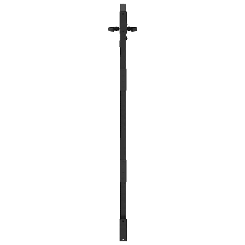Cancello da giardino con blocco Nero 85 x 125 cm