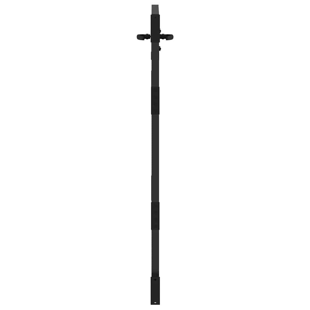 Cancello da giardino con blocco Nero 85 x 125 cm