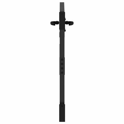 Cancello da giardino con blocco Nero 85 x 175 cm