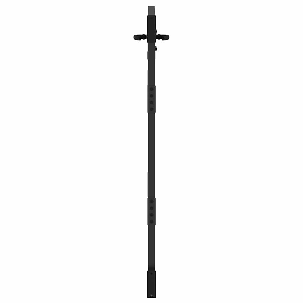 Cancello da giardino con blocco Nero 85 x 125 cm