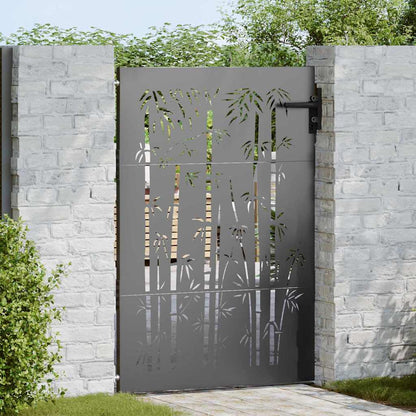 Cancello da giardino con blocco Nero 85 x 150 cm