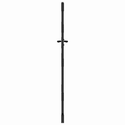 Cancello da giardino con blocco Nero 85 x 100 cm