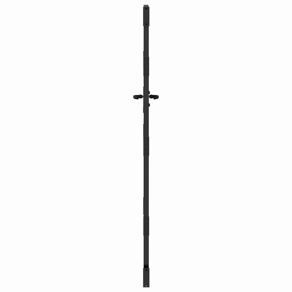 Cancello da giardino con blocco Nero 85 x 200 cm