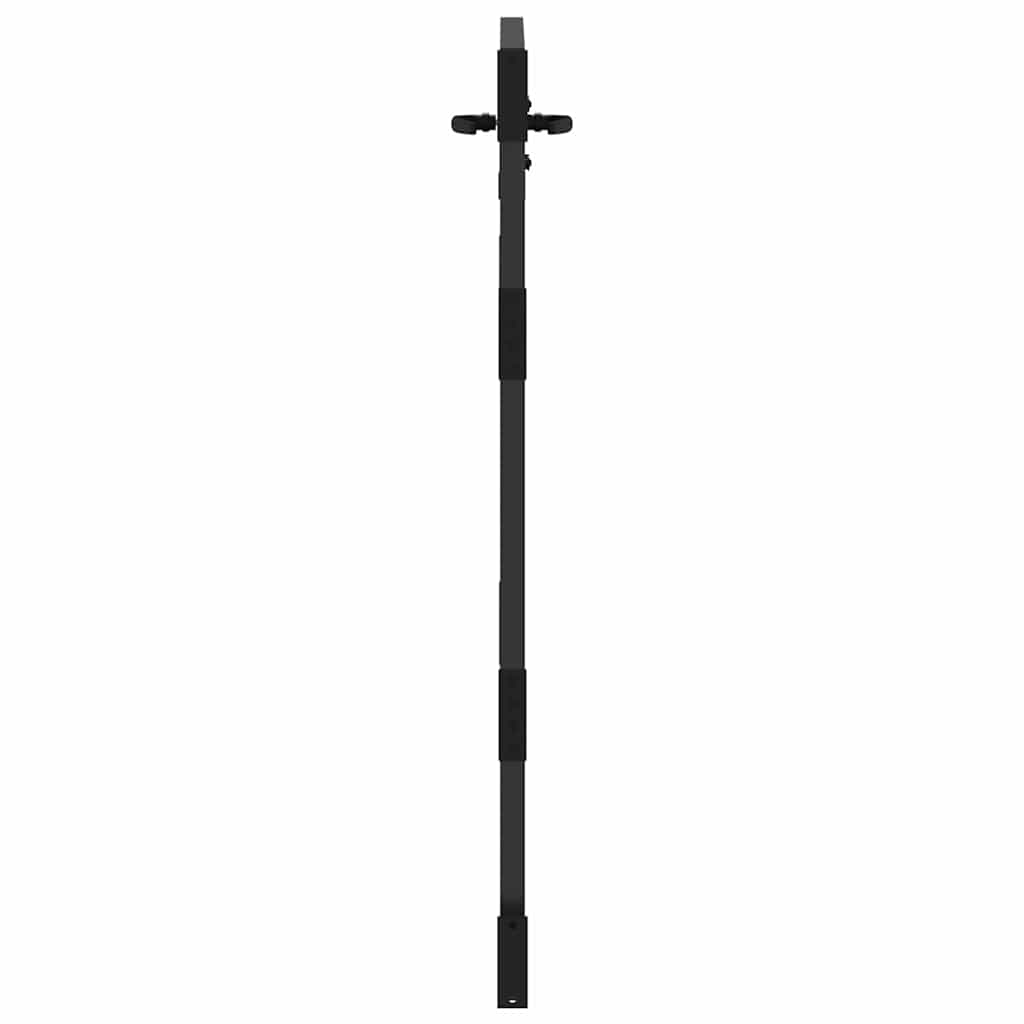 Cancello da giardino con blocco Nero 85 x 125 cm