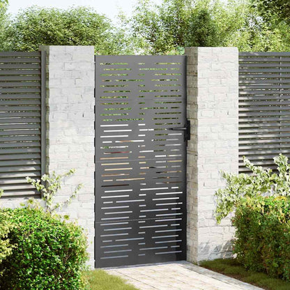 Cancello da giardino con blocco Nero 85 x 175 cm