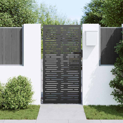 Cancello da giardino con blocco Nero 85 x 175 cm