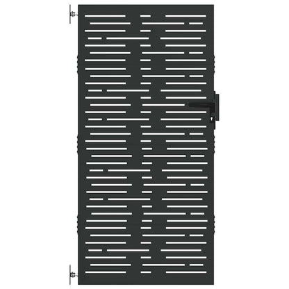 Cancello da giardino con blocco Nero 85 x 200 cm