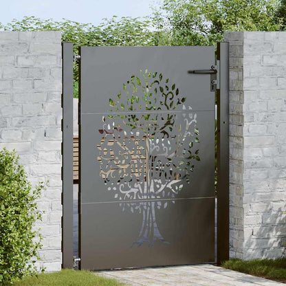 Cancello da giardino con blocco Nero 110 x 155 cm