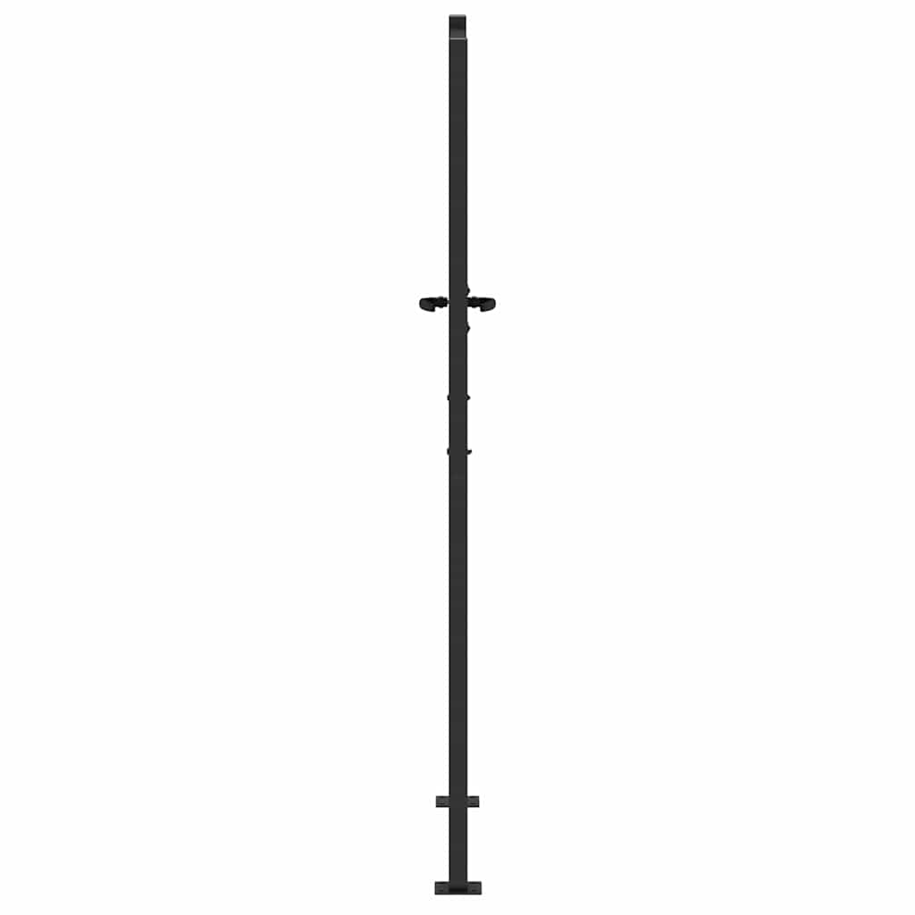 Cancello da giardino con blocco Nero 110 x 205 cm