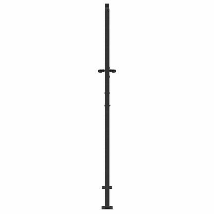 Cancello da giardino con blocco Nero 110 x 205 cm