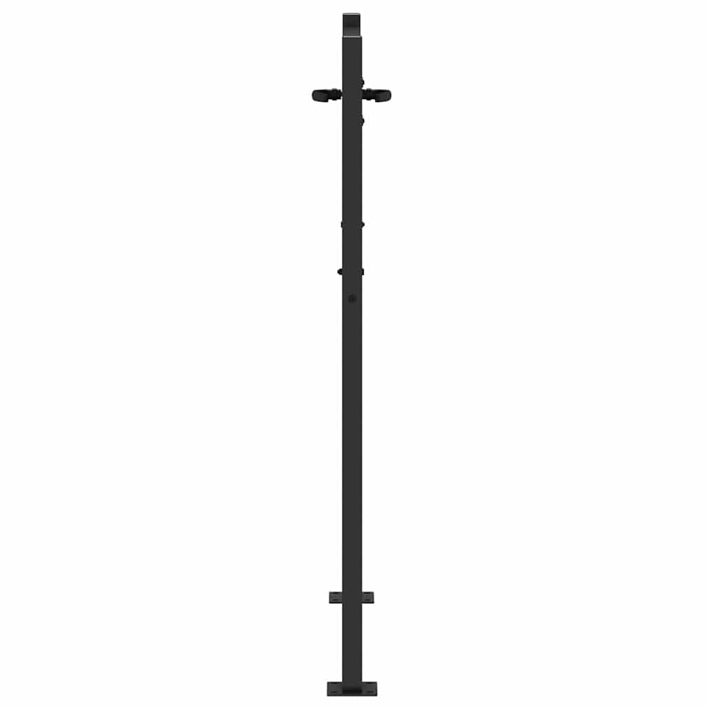 Cancello da giardino con blocco Nero 100 x 125 cm