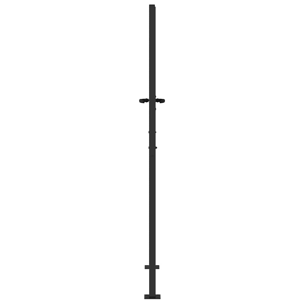 Cancello da giardino con blocco Nero 110 x 180 cm