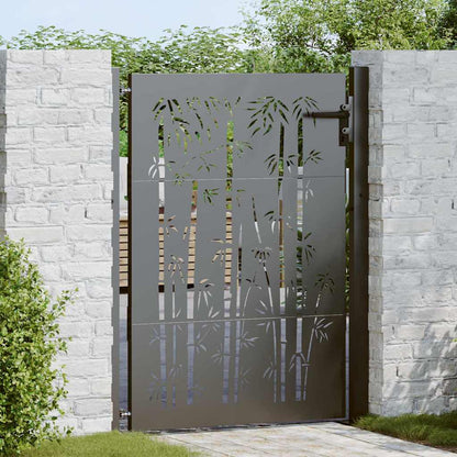 Cancello da giardino con blocco Nero 110 x 155 cm