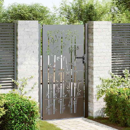 Cancello da giardino con blocco Nero 110 x 180 cm