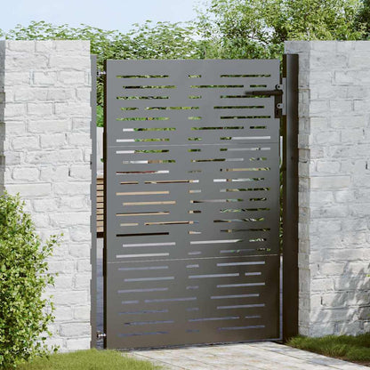 Cancello da giardino con blocco Nero 110 x 155 cm