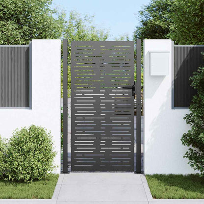 Cancello da giardino con blocco Nero 110 x 180 cm