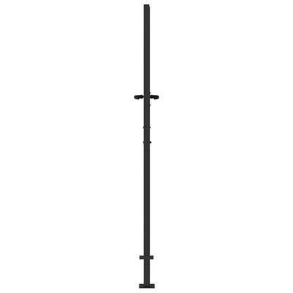 Cancello da giardino con blocco Nero 110 x 205 cm