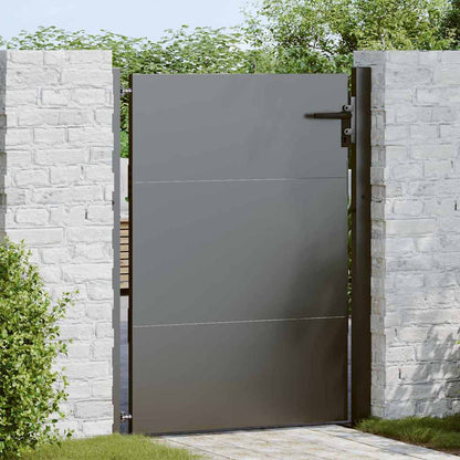 Cancello da giardino con blocco Nero 105 x 130 cm