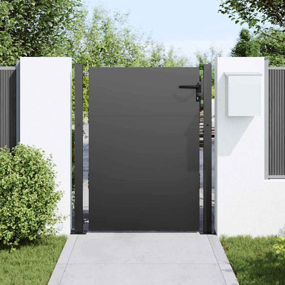 Cancello da giardino con blocco Nero 105 x 130 cm