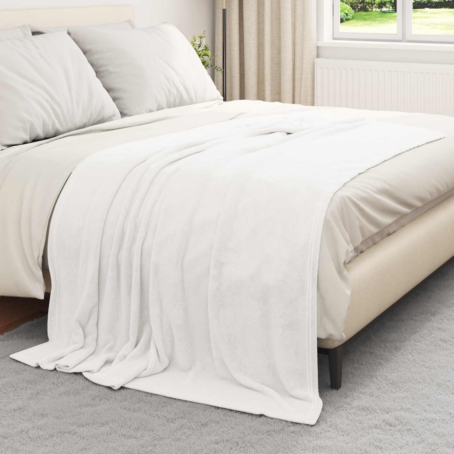 Coperta Bianco 150 x 200 cm Panno