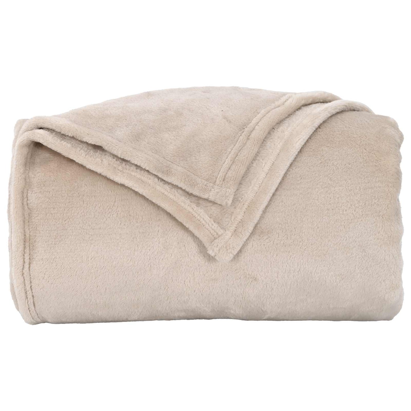 Coperte da Pile 6 pcs Beige 220 x 240 cm Panno