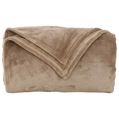 Coperte da Pile 6 pcs Cammello 220 x 240 cm Panno