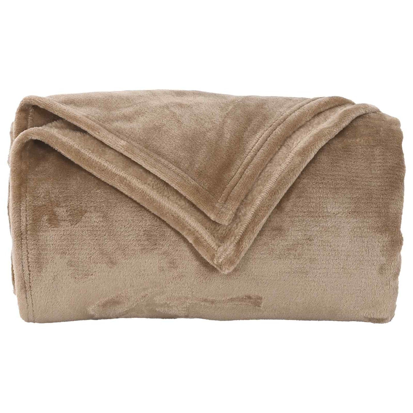 Coperte da Pile 6 pcs Cammello 240 x 270 cm Panno