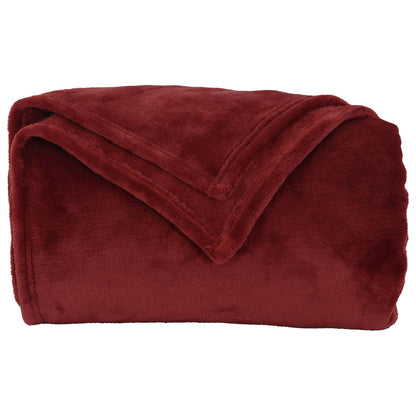 Coperte da Pile 6 pcs Rosso Bordeaux 240 x 270 cm Panno