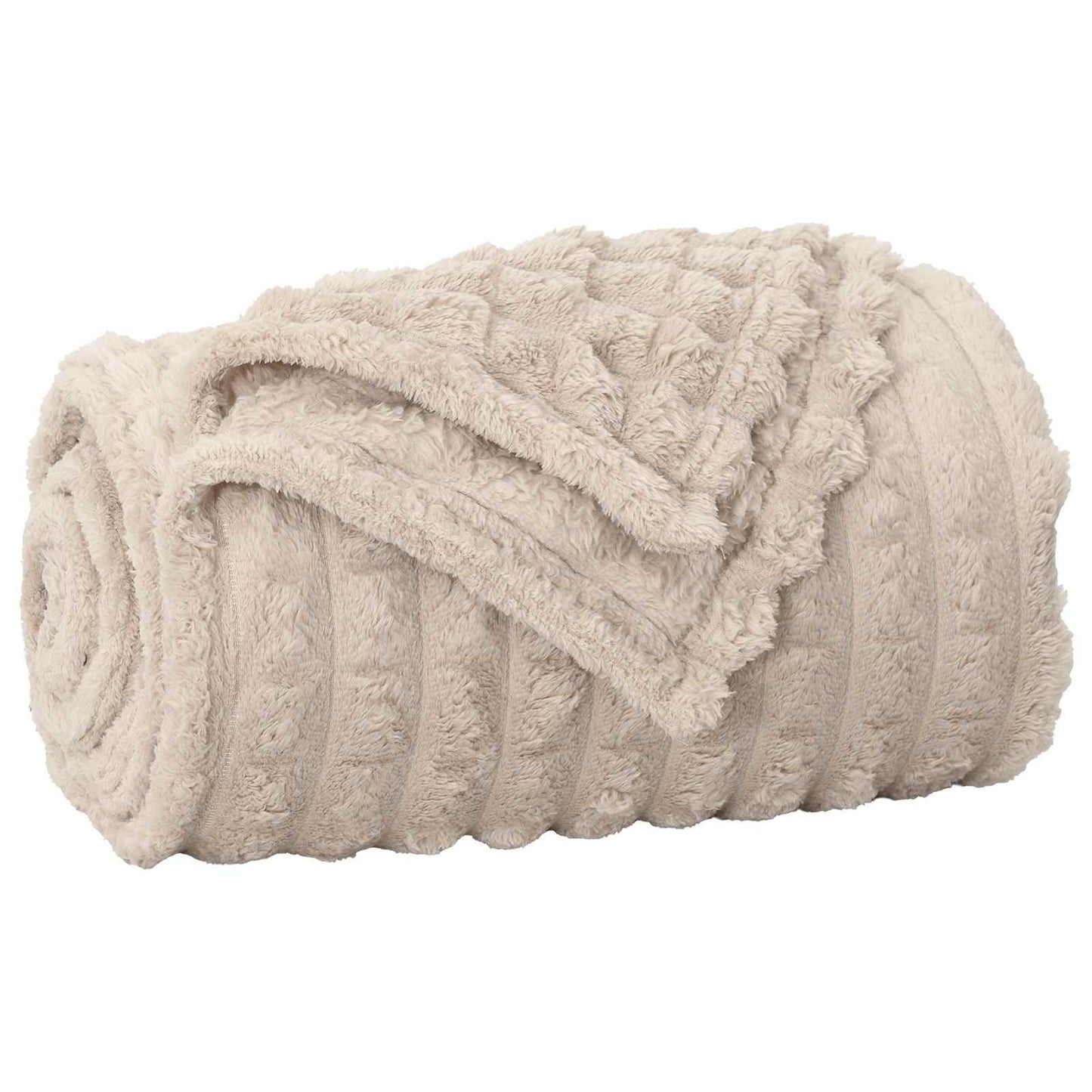 Coperta Beige 240 x 220 cm Panno