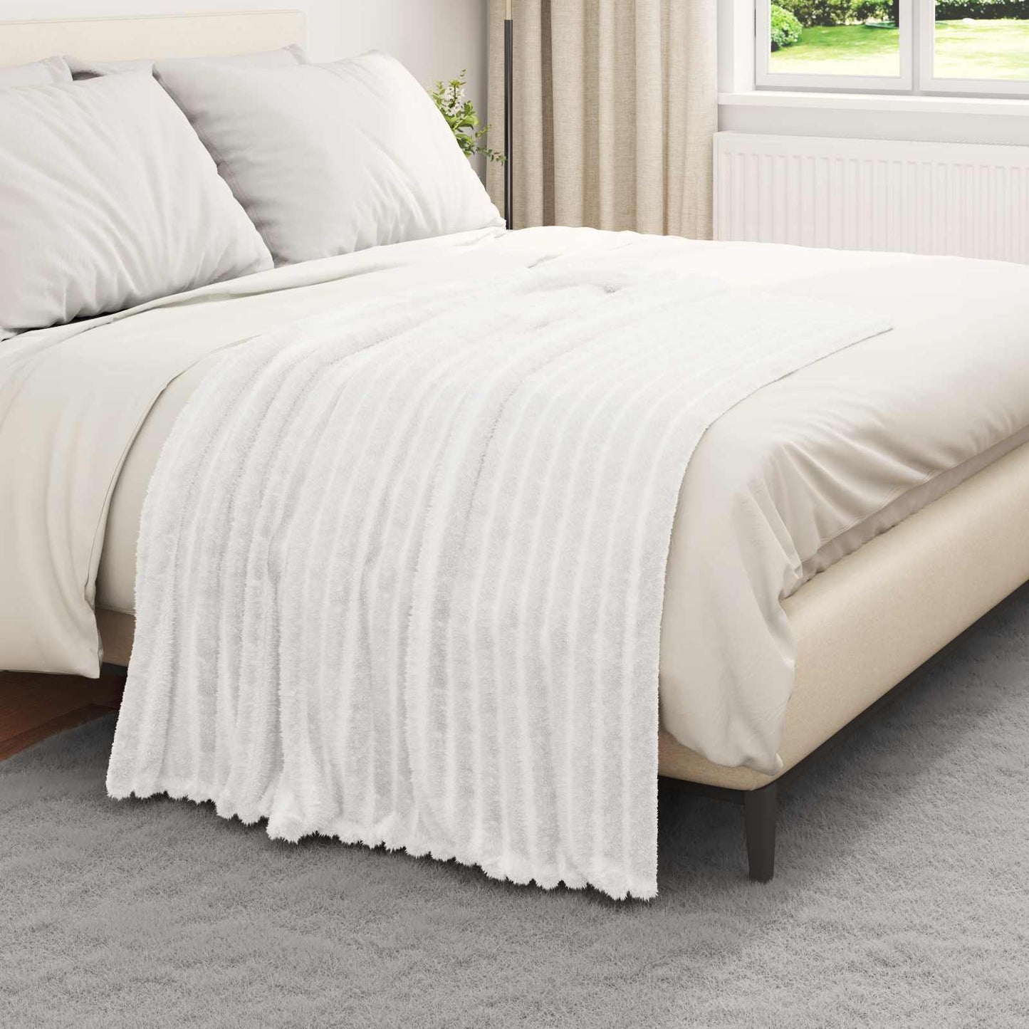 Coperta Bianco 150 x 130 cm Panno