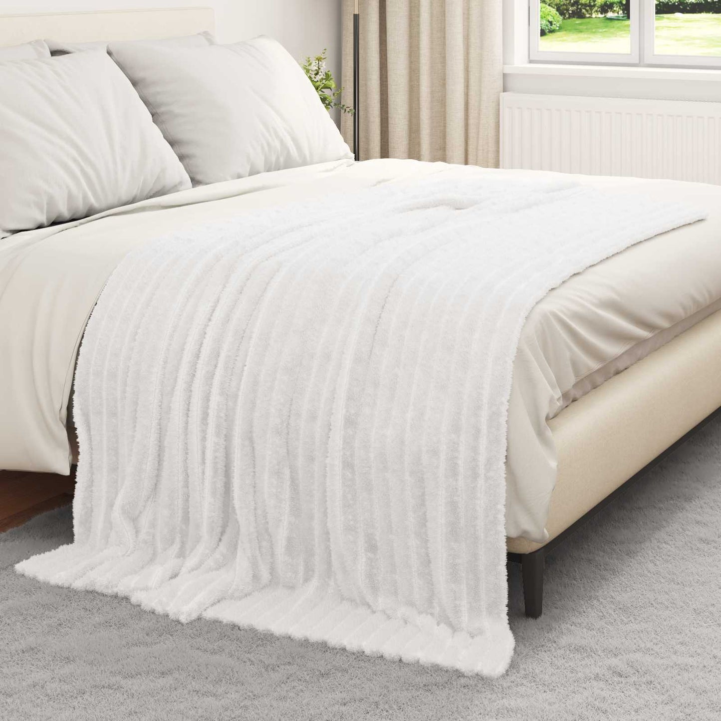 Coperta Bianco 200 x 150 cm Panno