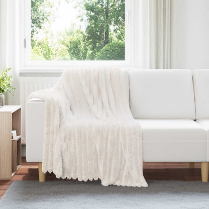 Coperta Crema 150 x 130 cm Panno