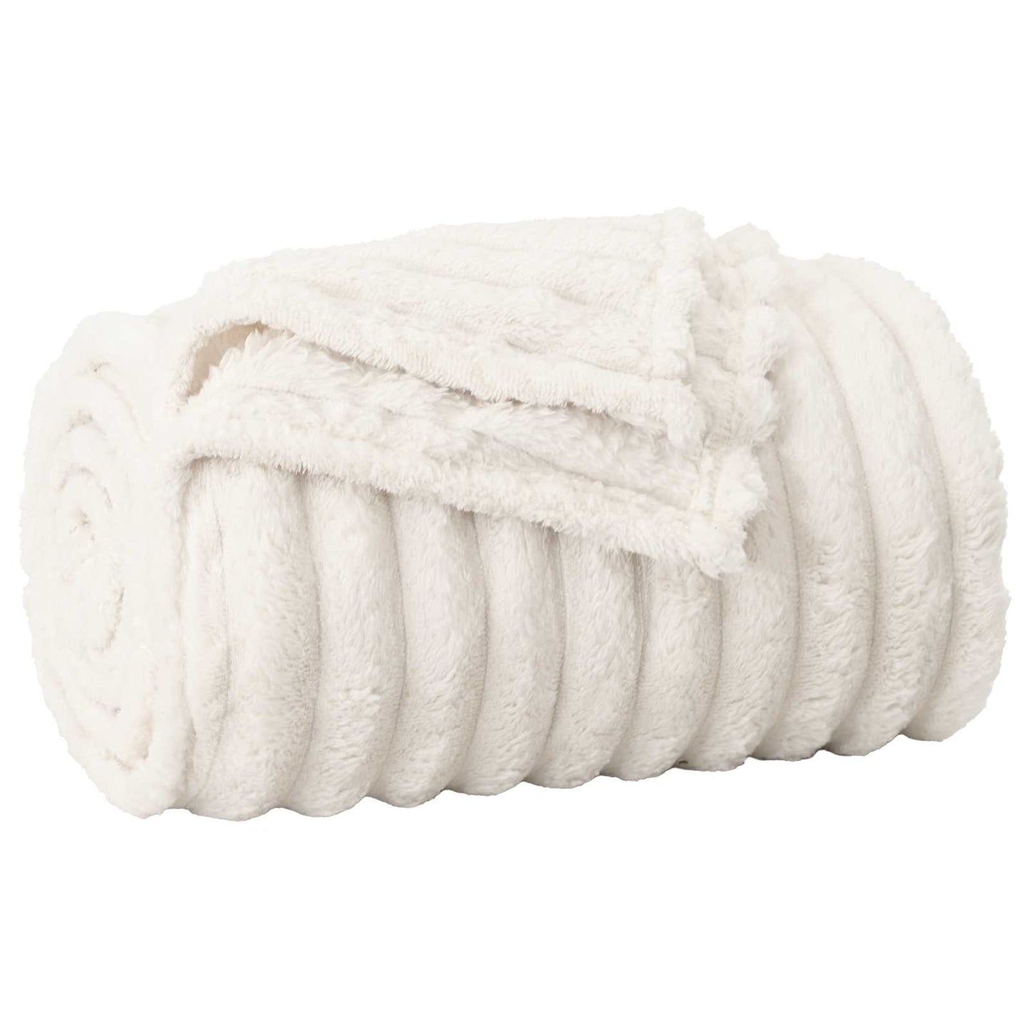 Coperta Crema 240 x 220 cm Panno