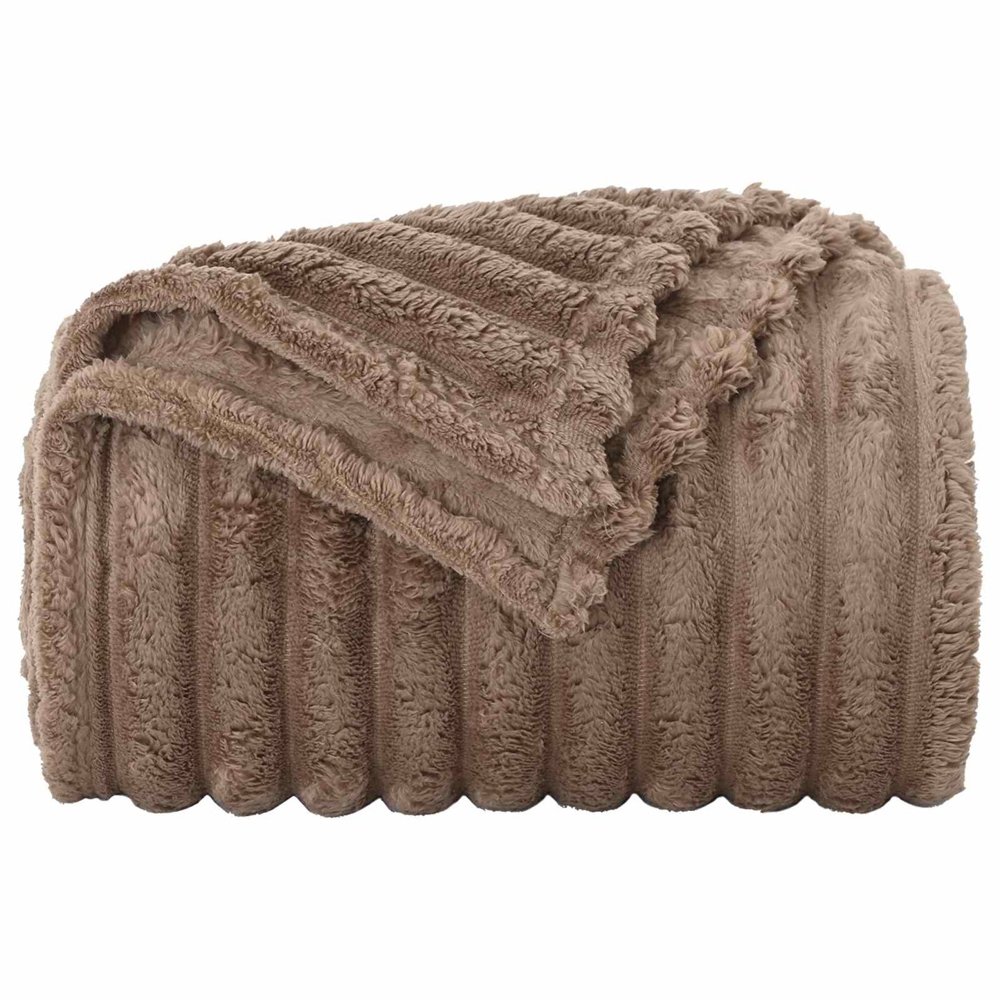 Coperte da Pile 6 pcs Cammello 270 x 240 cm Panno