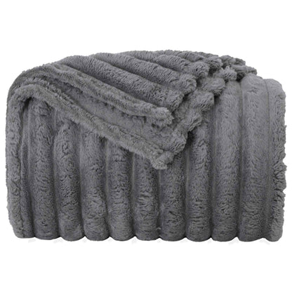 Coperte da Pile 6 pcs Grigio scuro 240 x 220 cm Panno
