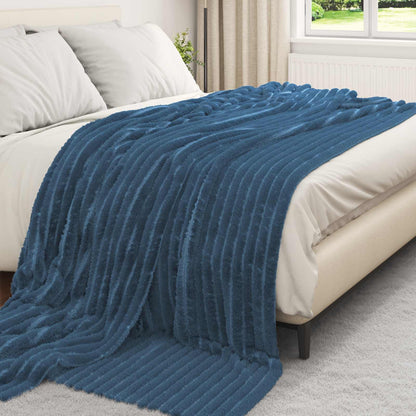 Coperte da Pile 6 pcs Blu navy 240 x 220 cm Panno