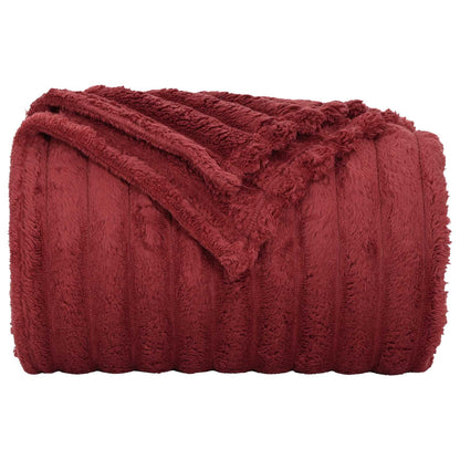 Coperte da Pile 6 pcs Rosso Bordeaux 240 x 220 cm Panno