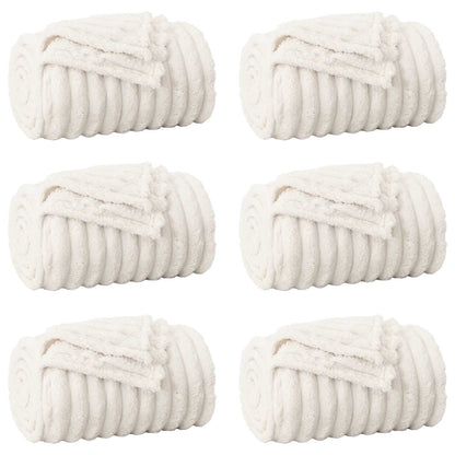 Coperte da Pile 6 pcs Crema 240 x 220 cm Panno