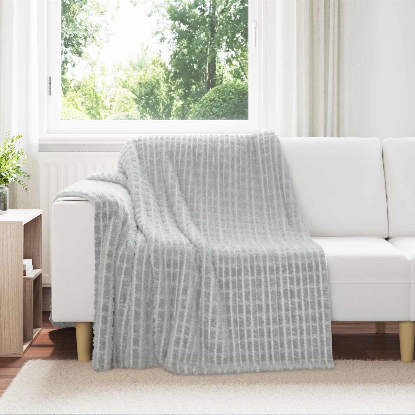 Coperta Grigio 200 x 150 cm Panno