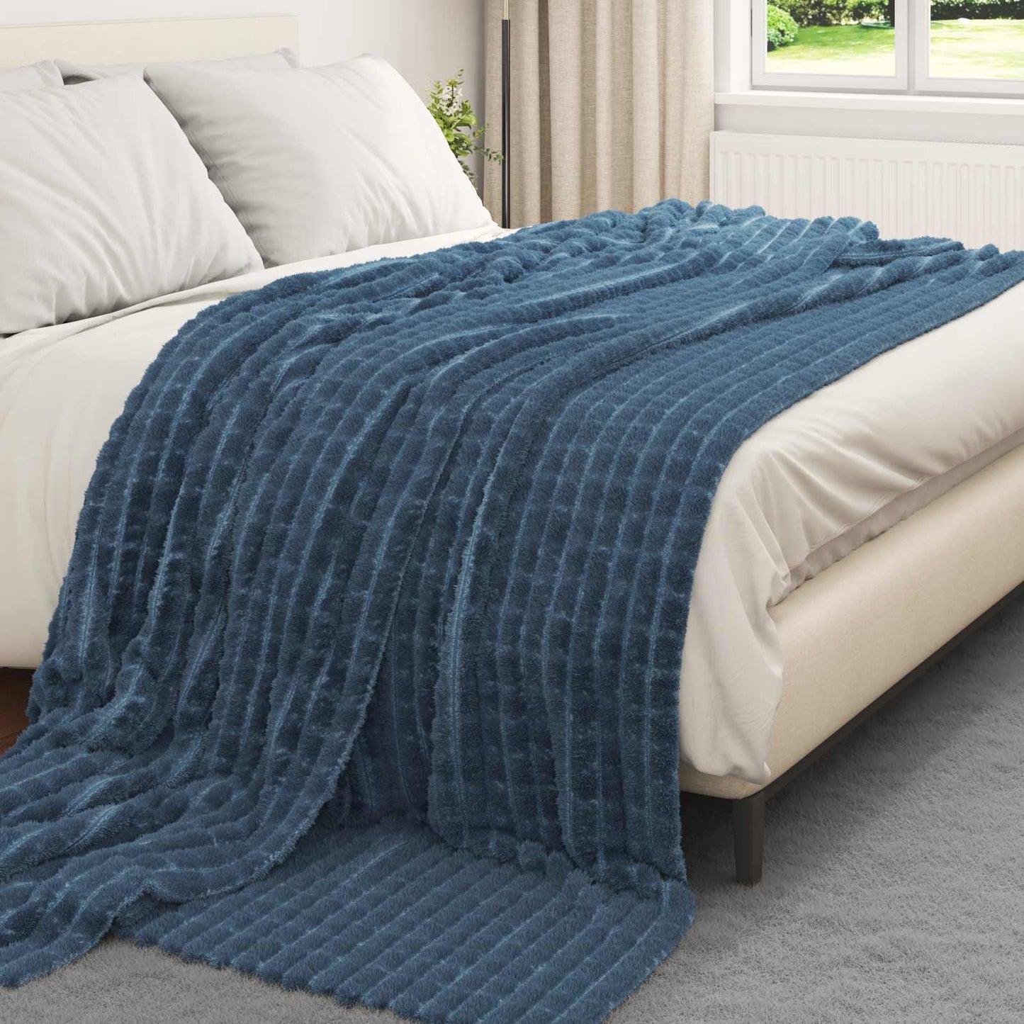 Coperta Blu navy 240 x 220 cm Panno