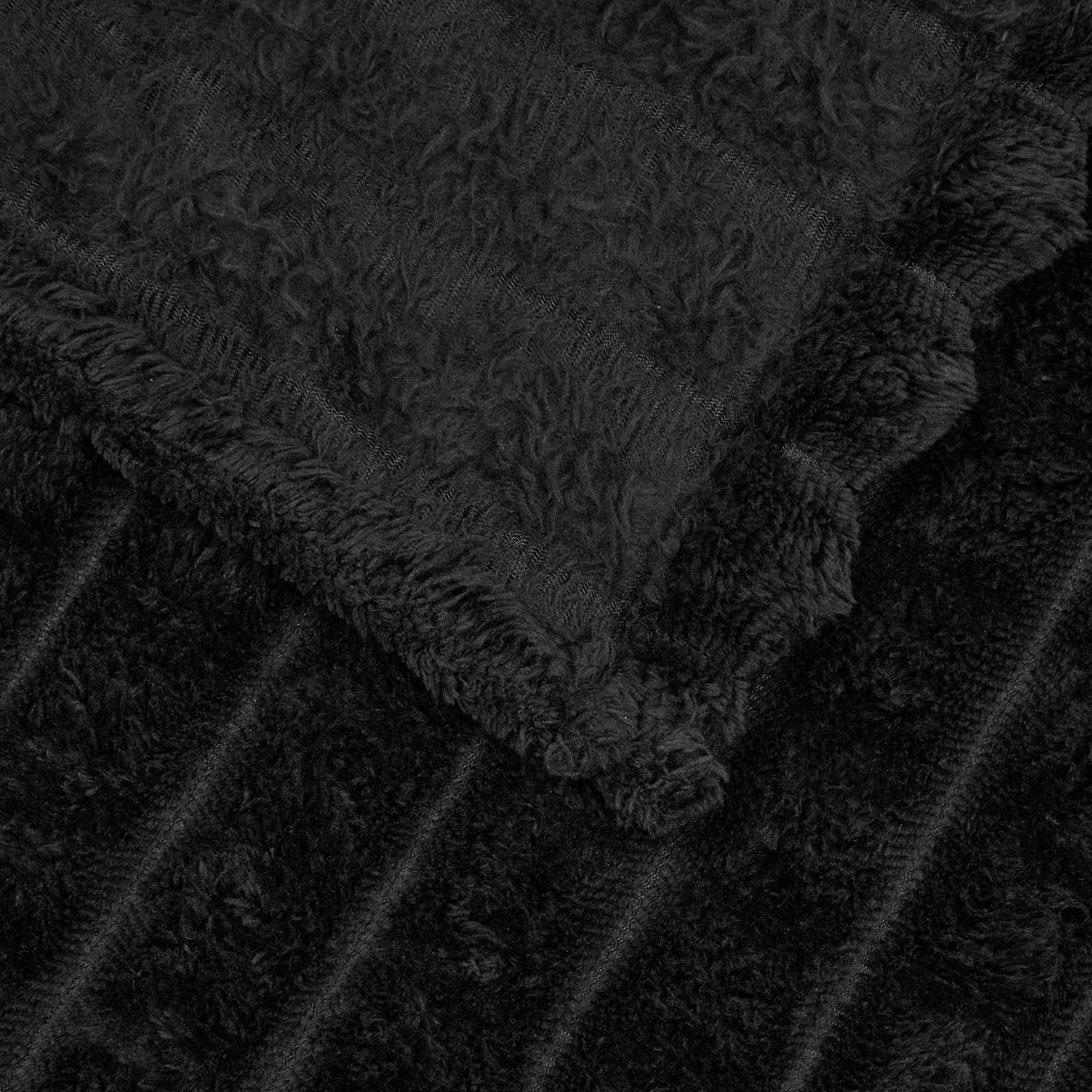Coperta Nero 150 x 130 cm Panno